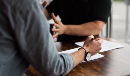 Attorney performing a workplace investigation in the office